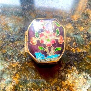 Floral Enamel Jewelry Trinket Box🌺 vintage